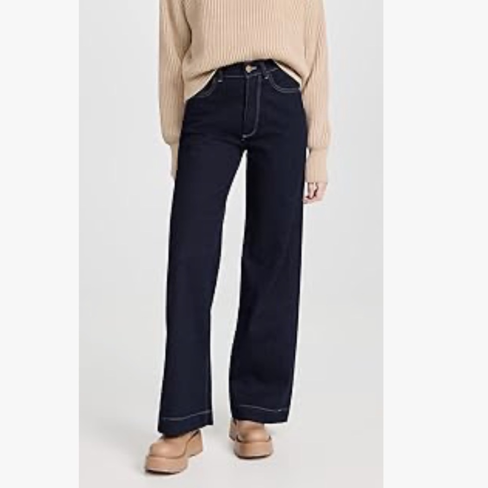 DL1961 Women's Hepburn Wide Leg: High Rise Vintage 33" Jeans